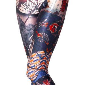 BlackMilk Japanese Fighter print Leggings S